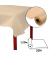4 PROnappe Tischdecke beigebraun 1,2 x 20,0 m